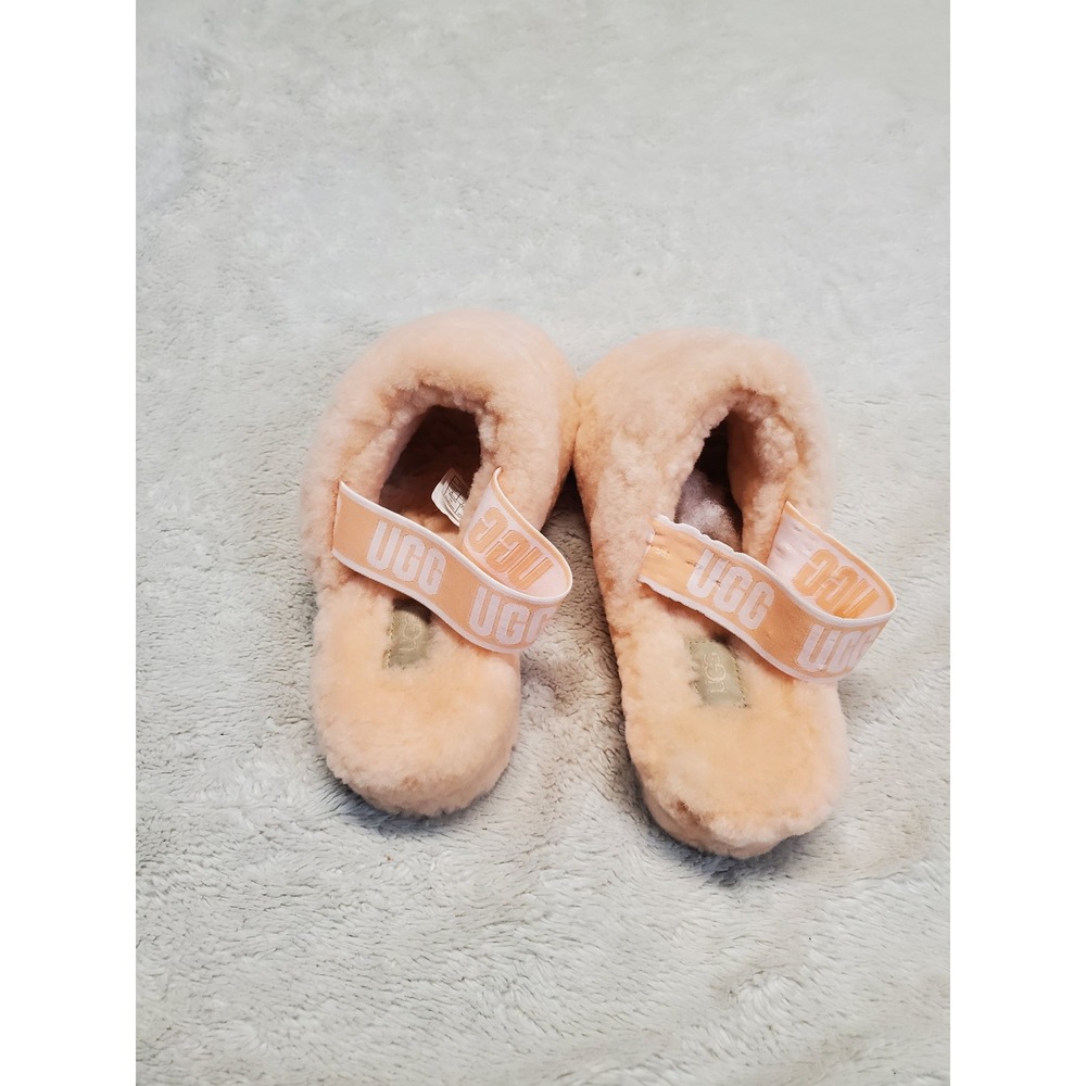 Ugg Peach Fluff Yeah Slip On Slingback Platform Slides Shoes 9 Cozy Winter - Picture 4 of 11